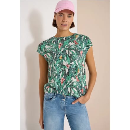 Shirt met burn-out look