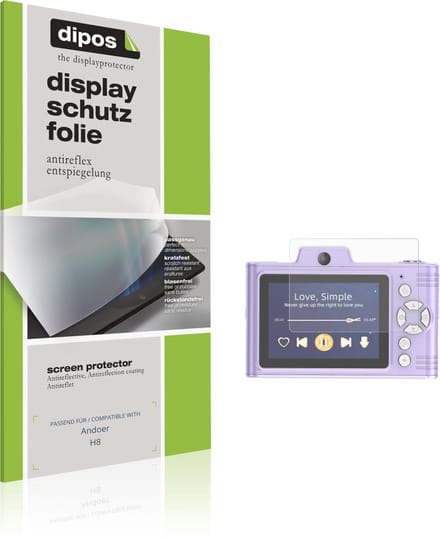 dipos – 4x Matte Beschermfolie geschikt voor Andoer H8 | Krasbestendige & antireflecterende Screenprotector Ultra-Thin