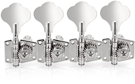 Guitarworks Bas Gitaar Stemmechaniek, 4-in-line, chroom