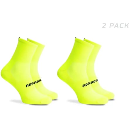 Rogelli Essential Dames en Heren 2 pack Fietssokken - Fluor