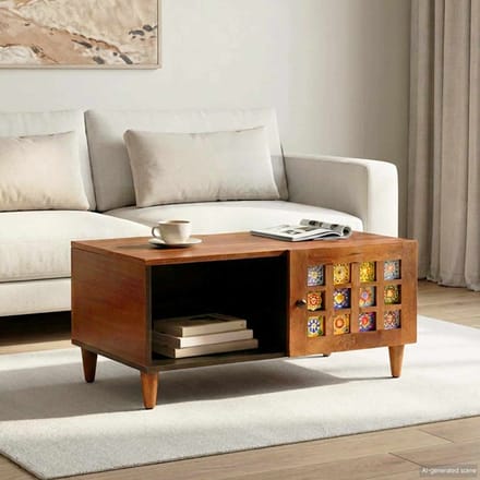 vidaXL - Salontafel - Bruin - 80 - x - 50 - x - 40 - cm - Massief - Mango - Hout