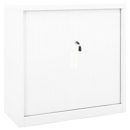 vidaXL - Roldeurkast - 90x40x90 - cm - staal - wit