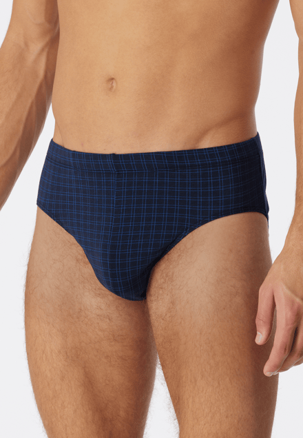 Donkerblauwe geruite minislip - Cotton Casuals 8