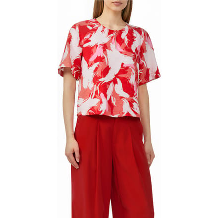 s.Oliver - female - Kortere blouse van een gestructureerde viscosemix