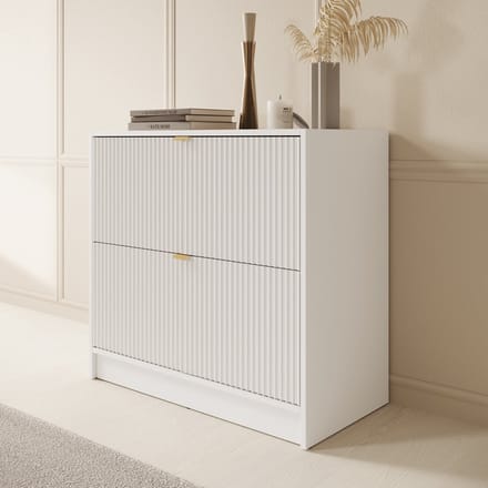Meubella - Tavares - Schoenenkast - Wit - 80x40x75 cm