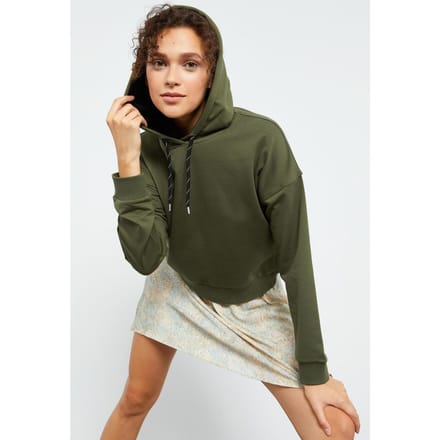 Ontspannen Hoodie Sweatshirt met Strikdetail