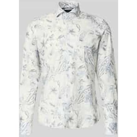 Slim fit business-overhemd van linnenmix model 'Pai'