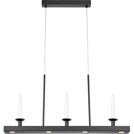 Markslöjd LED hanglamp Dining, zwart, lengte 82 cm, ijzer, dimbaar.