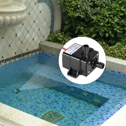 Anself DC12V 4.2W Mini borstelloze dompelpomp voor aquarium, aquarium, fontein, bloempot black