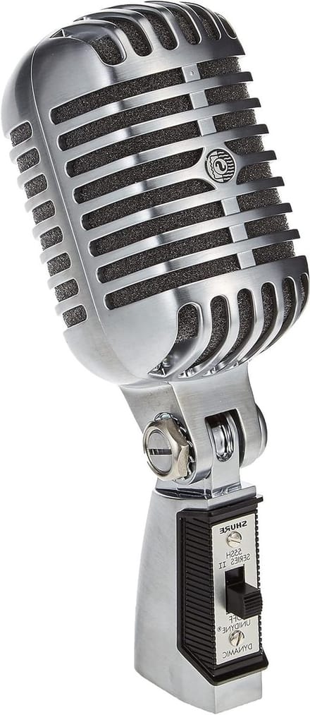Dynamische Vocale Microfoon - Zangmicrofoon Podcastmicrofoon - Live Optredens - Schokbestendige Cartridge - Standaard Schroefdraad - Chroom