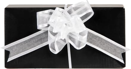 HOBI - 6 trekstrikjes van wit organza