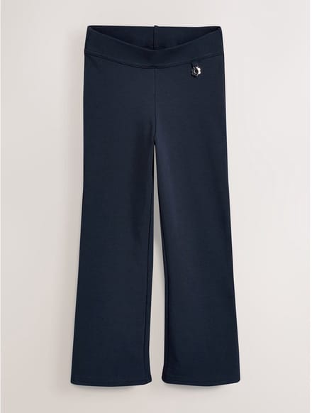 Next - Meisjes - Schoolbroek met hoog aandeel katoen, stretchy, bootcut en elastische tailleband - Blauw