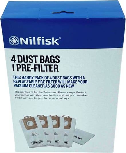 Nilfisk Select Serie - Synthestische Stofzakken - 4 st