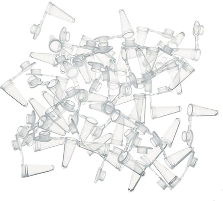 1000 stuks PCR buisjes met platte dop, 1ml microcentrifugebuisjes voor PCR reacties