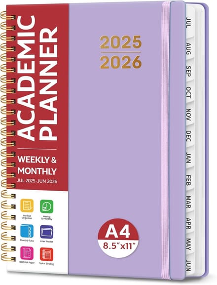 Academische Planner 2025-2026 A4 Maand- en Weekplanner voor Studenten en Docenten