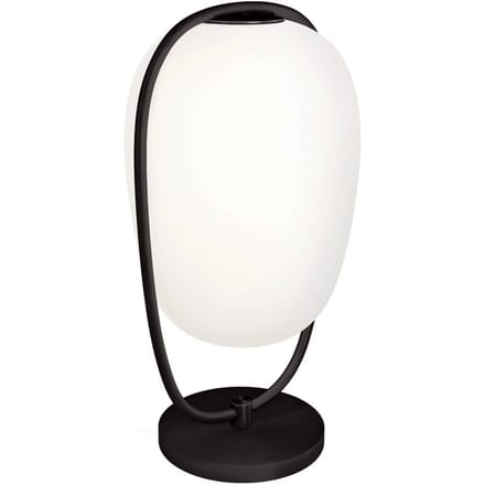 kdln tafellamp Lannà, zwart/wit, hoogte 40 cm