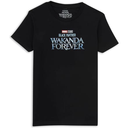 Wakanda Forever Logo Kids' T-Shirt - Black - 146/152 (11-12 jaar)