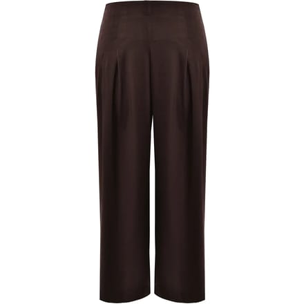 Satijnen hoge taille brede broek voor dames Mat Fashion