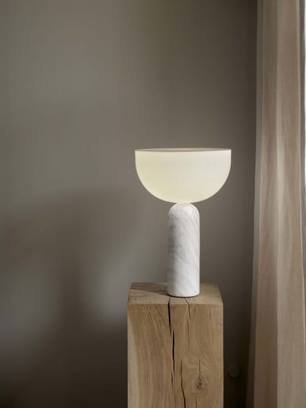 New Works Kizu Tafellamp - marmer wit - large