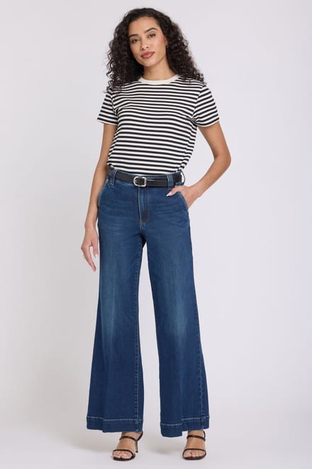 Mia Palazzo Jeans Met Hoge Taille