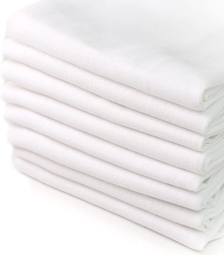 8 Witte Mulsdoeken 60x80 cm - Absorberende en Zachte Spuugdoeken voor Baby's