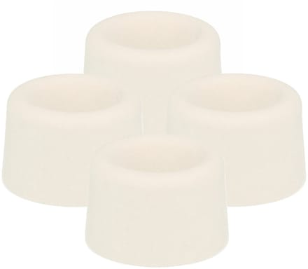 Benson Deurbuffers / deurstoppers rubbers - 4x - wit - 23 x 23 mm - met schroefbevestiging