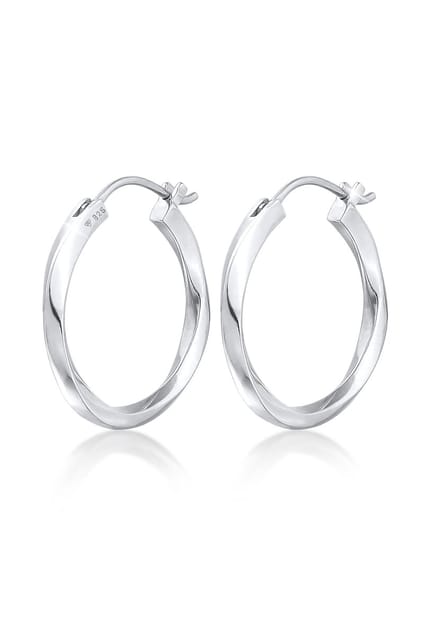 Elli PREMIUM Dames Oorbellen Dames oorringen Twisted Trend Basic in 925 Sterling Zilver