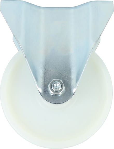 AMIG bokwiel/transportwiel - D100mm - nylon - 200kg draagvermogen - wit