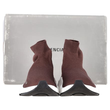 Balenciaga Speed 2.0 Sneakers in Bruin Polyester