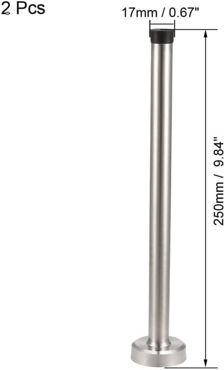 Deurstopper Rubber - Muurstopper Deur - Muren Beschermen - Geluiddempend Rubber - 250 mm Hoog - Zilver