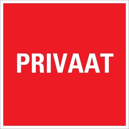 Pickup bord 20x20 cm - Privaat