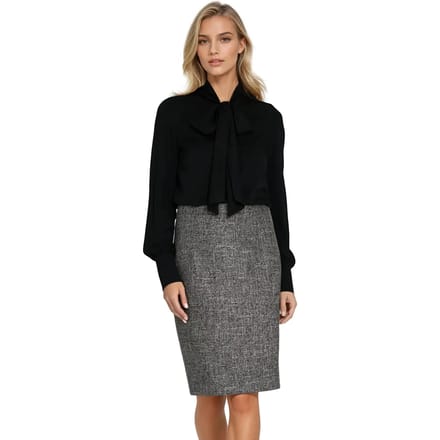 Vrouwelijke viscose blouse met riem Nife