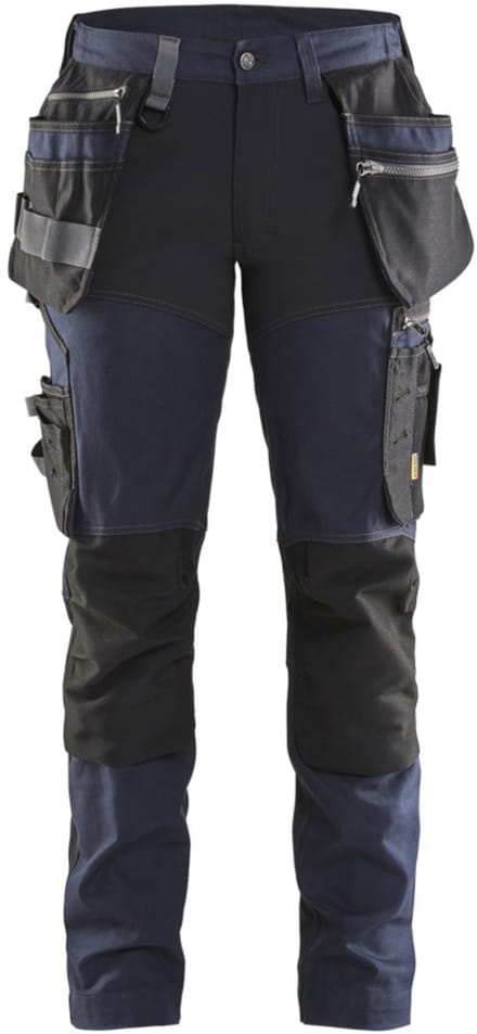 Blaklader Dames werkbroek met stretch 7115-1343 - Donker marineblauw/Zwart - C32