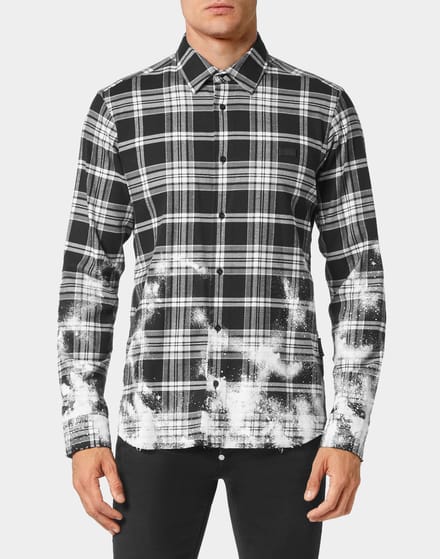 Overhemd Slim Fit Gothic Plein