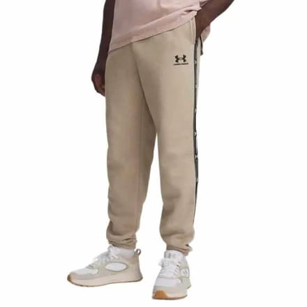 Under Armour Icon Fleece Taped Joggers Beige S Man