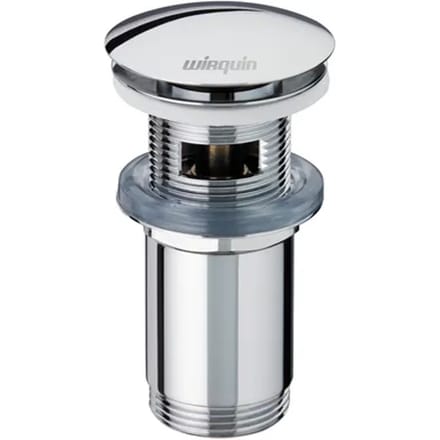 Wirquin Afvoerplug Lang 100-119mm Chroom Met Clickwaste