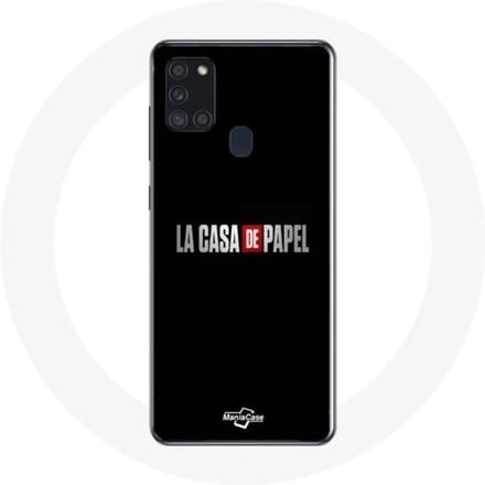 Coque - Maniacase - Samsung Galaxy A21S - La casa de papel Logo - Souple - Noir