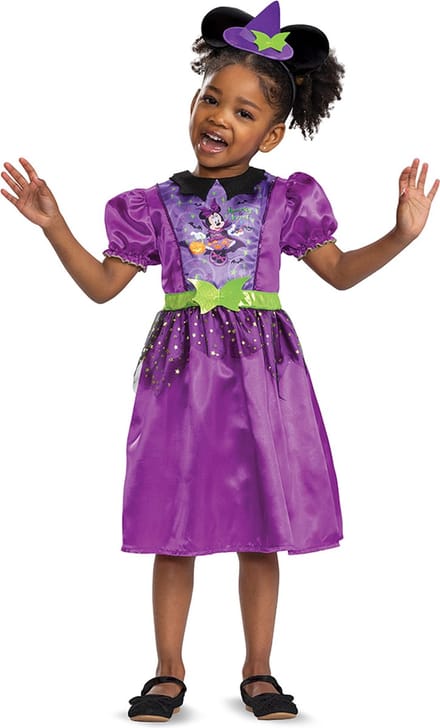 DISNEY HALLOWEEN, Spooky Witch jurk Minnie Classic Peuter, Maat M (3T-4T jaar)