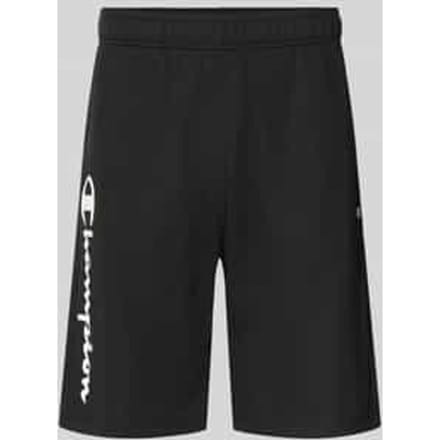 Sweatshorts met logoprint en -stitching