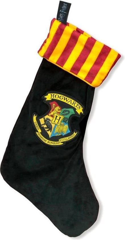 Hogwarts Harry Potter Fleece Christmas Stocking Woven Badge 47X30Cm