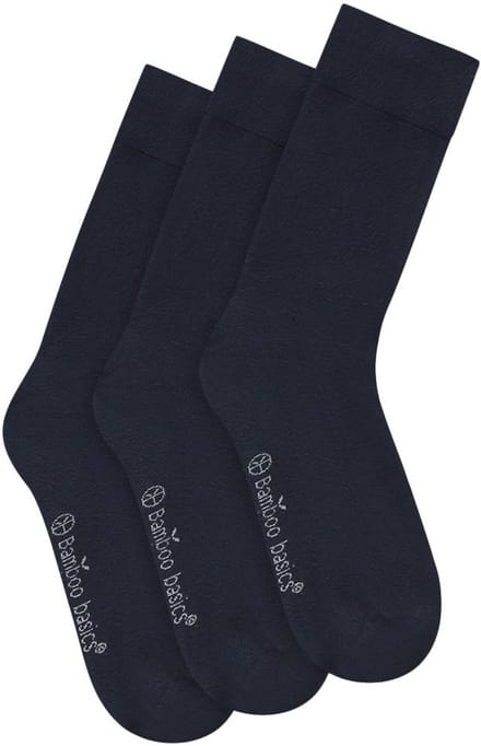 Bamboo Basics Donker Blauwe Sokken Beau - 3-pack - Maat 35-40 - Bamboe Sokken - Normale Sokken