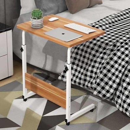 Aashly Verstelbare Laptoptafel met Wielen – Verrijdbare In Hoogte Verstelbare Computertafel