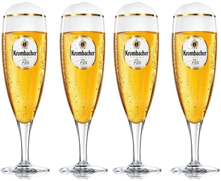 Krombacher Bierglazen op Voet 300 ml - 4 stuks