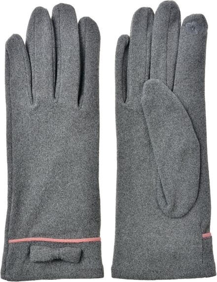 Clayre & Eef Handschoenen Winter 9x23 cm Grijs Polyester
