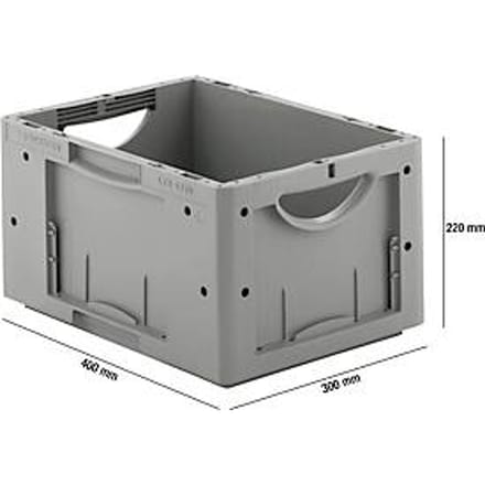 Eurobox serie LTB 4220, van PP, inhoud 19,8 l, zonder deksel, grijs