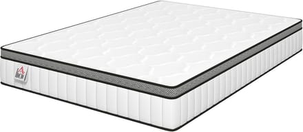 Matras 140x190 cm - 20 cm Dik - Medium Stevig - 7-Zones Pocketvering - Matras van traagschuim