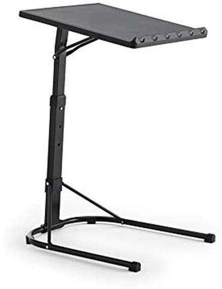 Bijzettafel - Multitable Klaptafel - Flexibele Werkplek - In Drie Hoogtes Verstelbaar - 43 x 43 x 73 cm - Zwart
