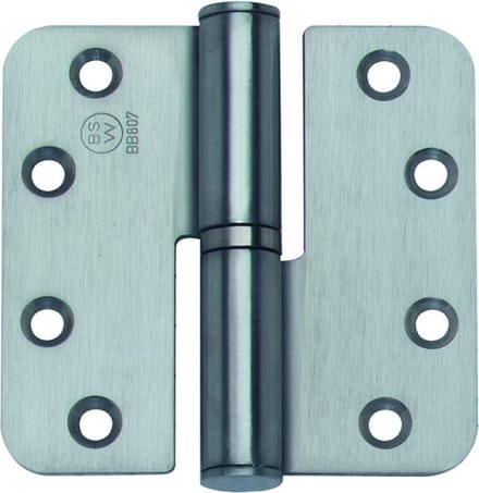 kogelpaumelle RVS 89x89mm afgerond links