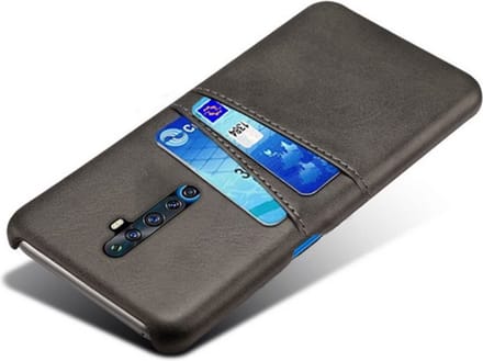 Back Cover met Opbergvakjes + Screenprotector voor OPPO Reno 2 Z _ Zwart