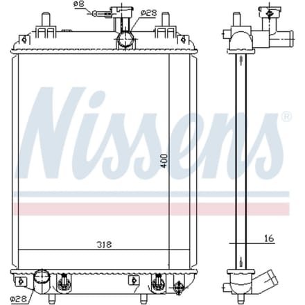 Radiator, motorkoeling NISSENS 617548